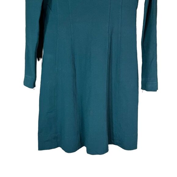 Theory Scuba Catalina Knit Long Sleeve Green Dress Size Large - Picture 3 of 10